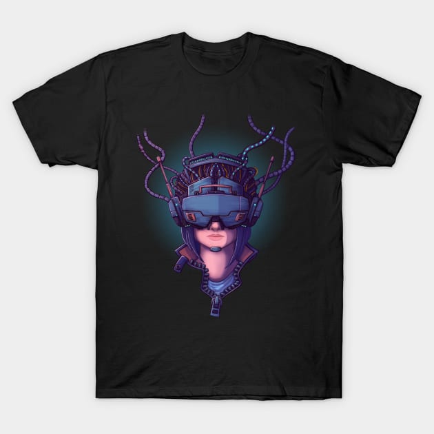 Cyber Punk Virtual Reality T-Shirt by coolJNM